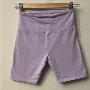 Hollister Purple Bike Shorts with High-Rise Waistband